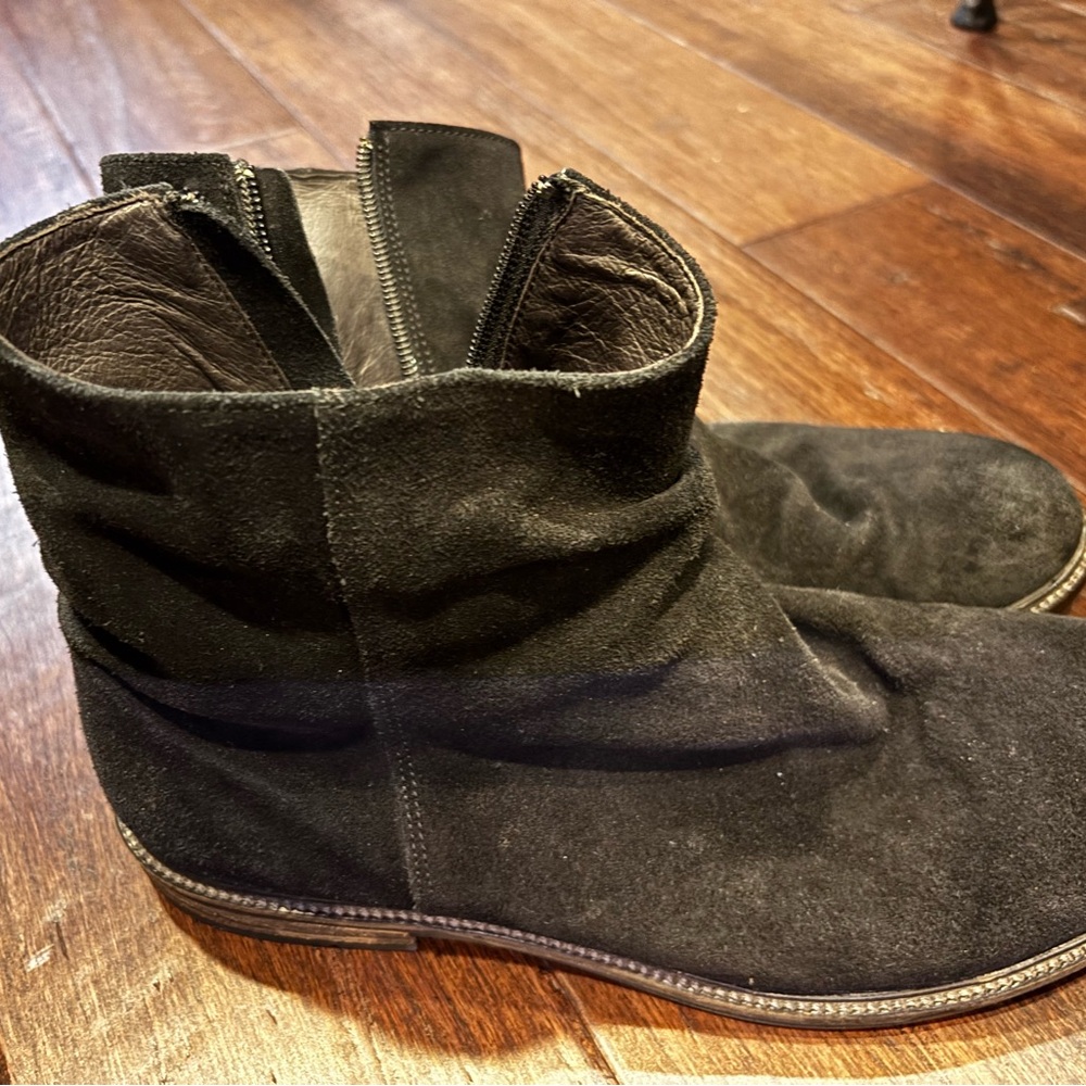 Rodd & Gunn Men's Black Suede Ankle Boots - Classic Zip Chelsea Style
